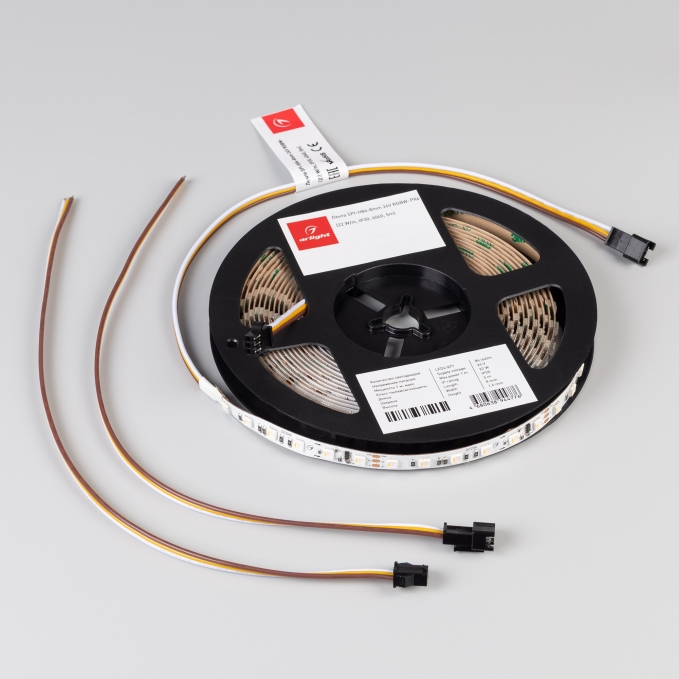 Светодиодная лента SPI-H84-8mm 24V RGBW-White-PX6 (22 W/m, IP20, 4040, 5m), Arlight, 049476, изображение 3 Светодиодная лента SPI-H84-8mm 24V RGBW-White-PX6 (22 W/m, IP20, 4040, 5m), Arlight, 049476, изображение 3