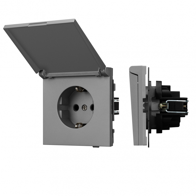 Механизм розетки влагозащищённый SCT-TENDO-MCP-PL-GR (230V, 16A), Arlight, 054092, изображение 1 Механизм розетки влагозащищённый SCT-TENDO-MCP-PL-GR (230V, 16A), Arlight, 054092, изображение 1