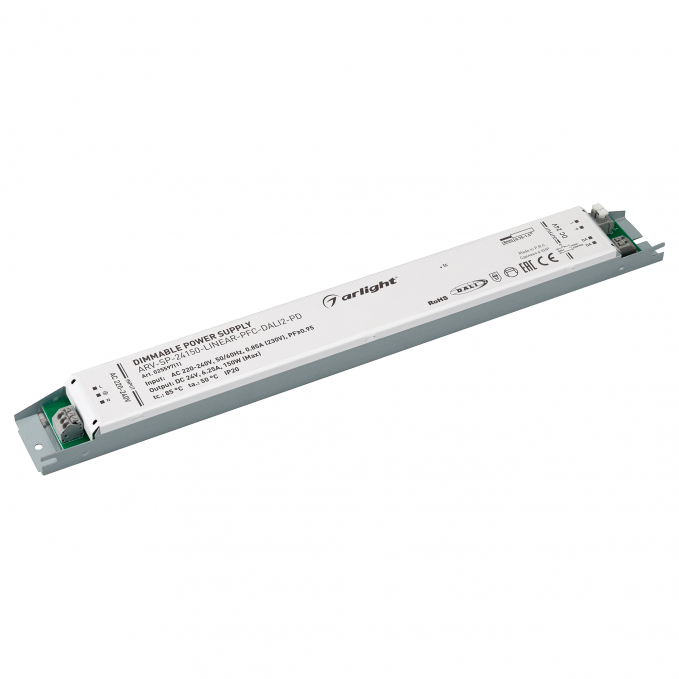 Блок питания ARV-SP-24150-LINEAR-PFC-DALI2-PD (24V, 6.25A, 150W), Arlight, 025597(1), изображение 1 Блок питания ARV-SP-24150-LINEAR-PFC-DALI2-PD (24V, 6.25A, 150W), Arlight, 025597(1), изображение 1