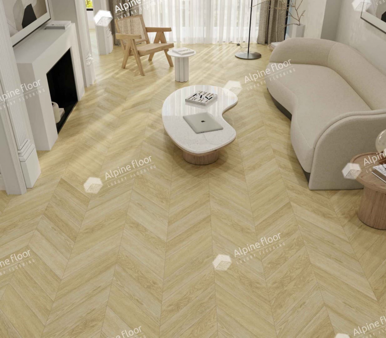 Каменный ламинат SPC Alpine Floor Chevron Alpine Дуб Ваниль Селект, ECO 18-2 MC