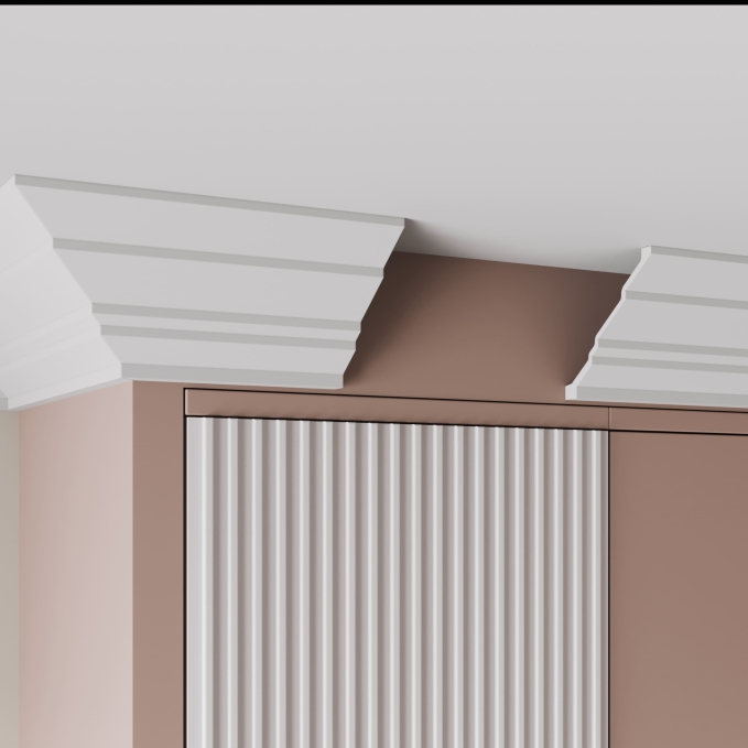 Карниз Cosca Decor KX055, 147х145x2000 мм, Экополимер