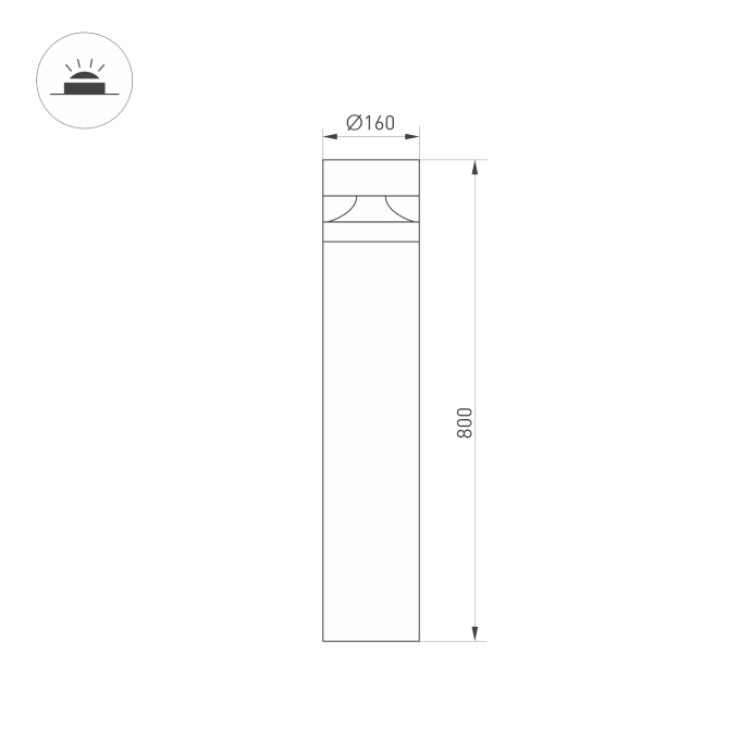 Светильник LGD-GUIDE-BOLL-H800-20W Warm3500-MIX (GR, 280 deg, 230V), Arlight, 045528, изображение 4