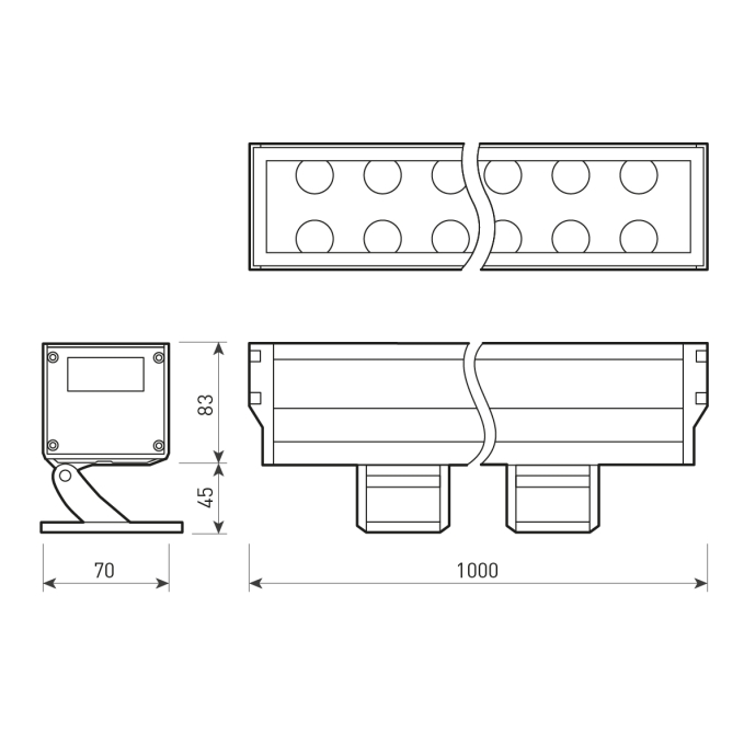 Светодиодный прожектор AR-LINE-1000XL-54W-24V RGB (Grey, 30 deg, DMX512), Arlight, 023638, изображение 2 Светодиодный прожектор AR-LINE-1000XL-54W-24V RGB (Grey, 30 deg, DMX512), Arlight, 023638, изображение 2