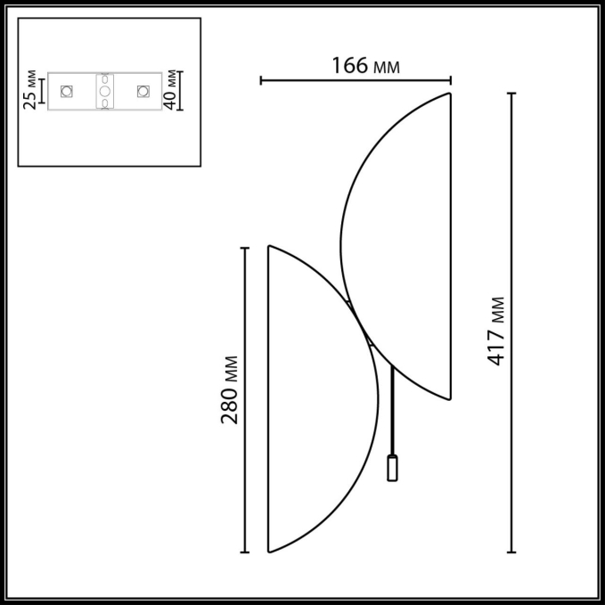 Светильник IP20 LED G9 5W 220-240V SILK L-VISION ODL26 191 ODEON LIGHT 7067/2W, схема товара