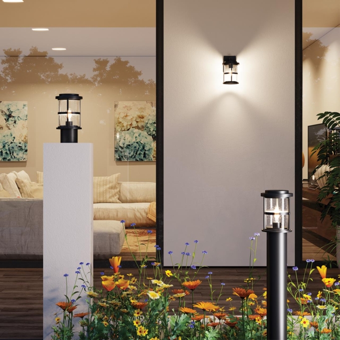 Ландшафтный светильник на столбе E27 1*60W IP44 MAGUS NATURE ODL22 715 ODEON LIGHT 4964/1F, фото в интерьере 1 Ландшафтный светильник на столбе E27 1*60W IP44 MAGUS NATURE ODL22 715 ODEON LIGHT 4964/1F, фото в интерьере 1