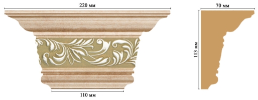 Капитель Decomaster D203-59, 220x113x70 мм