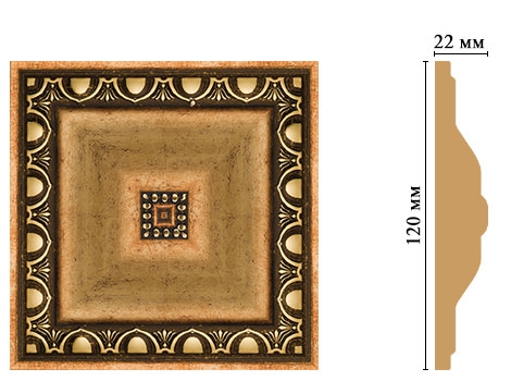 Вставка цветная Decomaster D208-57, 120x120x22 мм Вставка цветная Decomaster D208-57, 120x120x22 мм