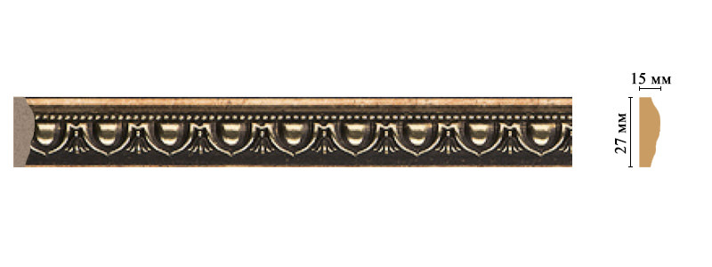 Молдинг Decomaster 128D-57 ДМ, 27x15x2400 мм Молдинг Decomaster 128D-57 ДМ, 27x15x2400 мм