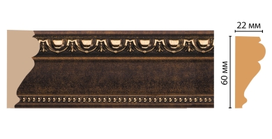 Молдинг Decomaster 161-56 ДМ, 60x22x2400 мм