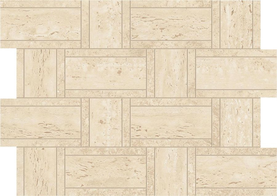 Мозаика Atlas Concorde Italy Marvel Travertine Sand Mosaico Basketweave 35x47, AF9N Мозаика Atlas Concorde Italy Marvel Travertine Sand Mosaico Basketweave 35x47, AF9N
