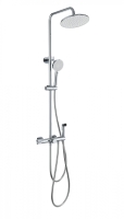 Душевая стойка со смесителем Wonzon & Woghand WW-B3097-A-CR хром глянцевая с термостатом и гигиеническим душем