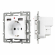 Механизм розетки с USB зарядкой SCT-MUAA-PL-WH (250V, 16A), Arlight, 043733, изображение 1 Механизм розетки с USB зарядкой SCT-MUAA-PL-WH (250V, 16A), Arlight, 043733, изображение 1