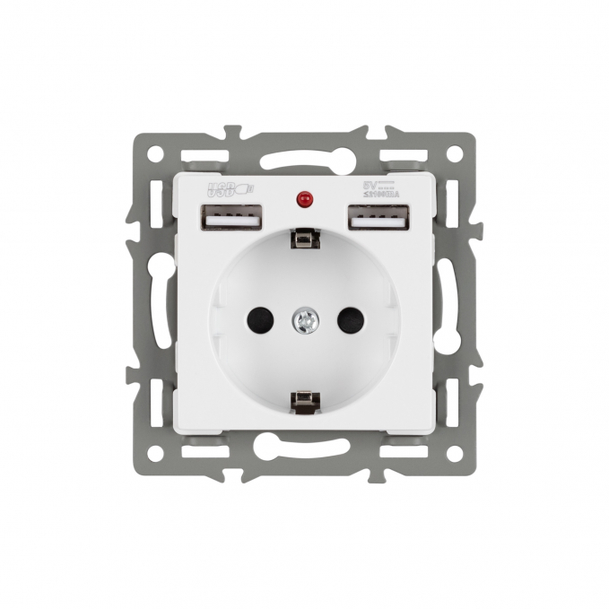 Механизм розетки с USB зарядкой SCT-MUAA-PL-WH (250V, 16A), Arlight, 043733, изображение 3 Механизм розетки с USB зарядкой SCT-MUAA-PL-WH (250V, 16A), Arlight, 043733, изображение 3