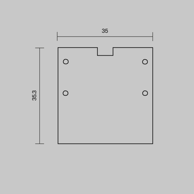 Комплект заглушек (для профиля 59x59) 2 шт., ALM-5959-EC 642058, 642058, изображение 5 Комплект заглушек (для профиля 59x59) 2 шт., ALM-5959-EC 642058, 642058, изображение 5