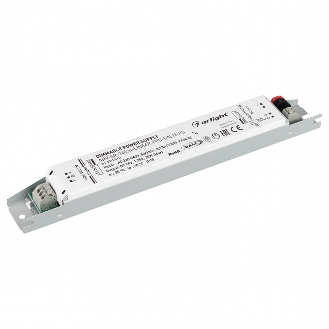 Блок питания ARV-SP-24030-LINEAR-PFC-DALI2-PD (24V, 1.25A, 30W), Arlight, 031106(1), изображение 1