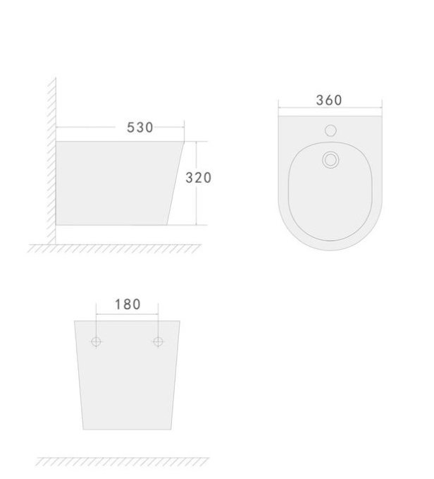 Биде Boheme Avva 973-MW-BIDET белый матовый Биде Boheme Avva 973-MW-BIDET белый матовый