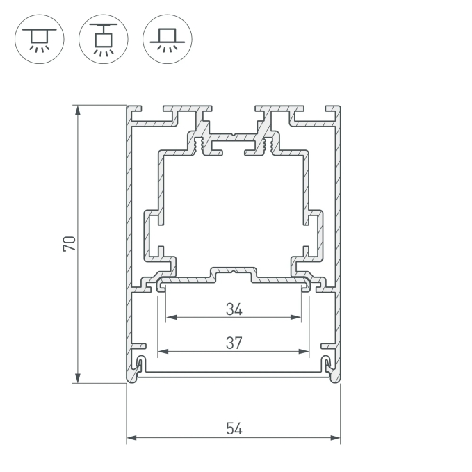 Профиль S2-LINE-5470-2500 SEAMLESS ANOD, Arlight, 029440, изображение 3 Профиль S2-LINE-5470-2500 SEAMLESS ANOD, Arlight, 029440, изображение 3