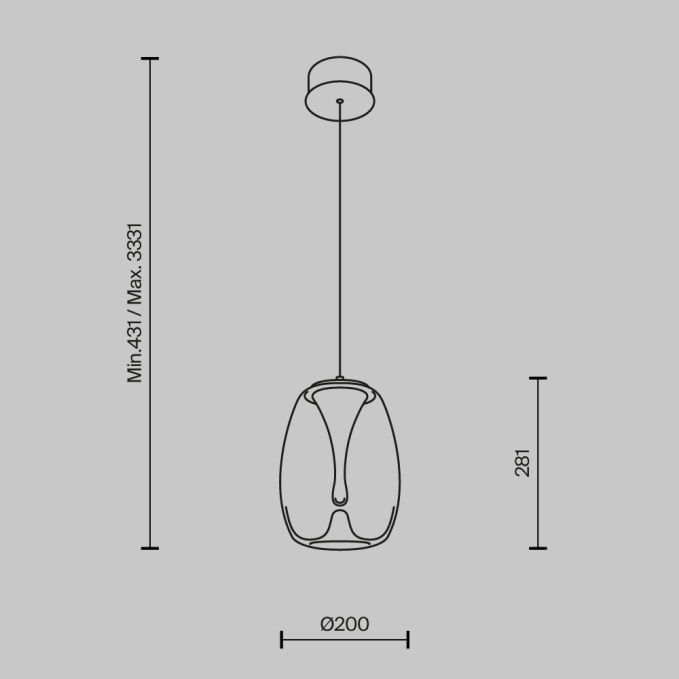 Подвесной светильник Звуковая волна / Sound Wave G9х1, MOD255PL-01B3, изображение 8 Подвесной светильник Звуковая волна / Sound Wave G9х1, MOD255PL-01B3, изображение 8