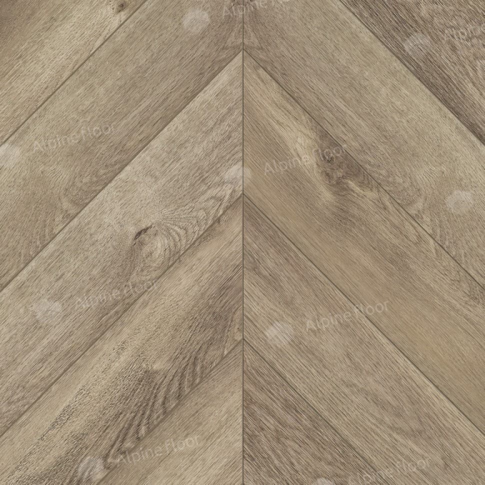 Каменный ламинат SPC Alpine Floor Chevron Alpine Дуб Натуральный Отбеленный, ECO 18-3 MC
