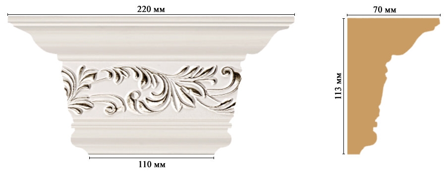 Капитель Decomaster D203-60, 220x113x70 мм Капитель Decomaster D203-60, 220x113x70 мм