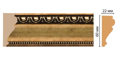 Молдинг Decomaster 161-57 ДМ, 60x22x2400 мм