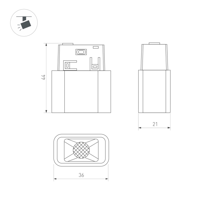 Светильник MAG-ORIENT-BABY-S36x21-2W Day4000 (BK, 24 deg, 48V), Arlight, 046622, изображение 2 Светильник MAG-ORIENT-BABY-S36x21-2W Day4000 (BK, 24 deg, 48V), Arlight, 046622, изображение 2