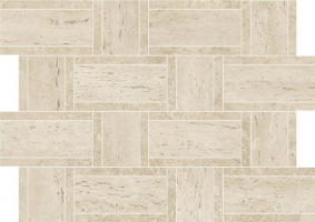 Мозаика Atlas Concorde Italy Marvel Travertine Pearl Mosaico Basketweave 35x47, AF9O Мозаика Atlas Concorde Italy Marvel Travertine Pearl Mosaico Basketweave 35x47, AF9O