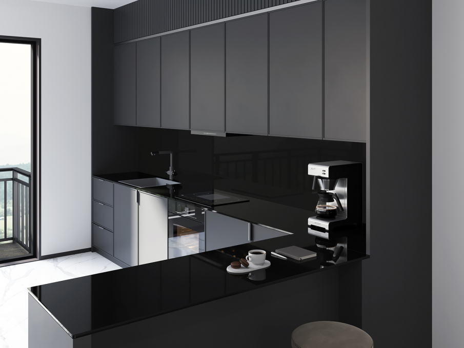 Керамогранит Starotech Polished Alpi Black 80x240 Керамогранит Starotech Polished Alpi Black 80x240