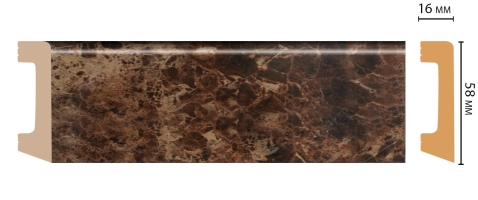 Плинтус напольный Decomaster D234-713ДМ, 58x16x2400 мм Плинтус напольный Decomaster D234-713ДМ, 58x16x2400 мм
