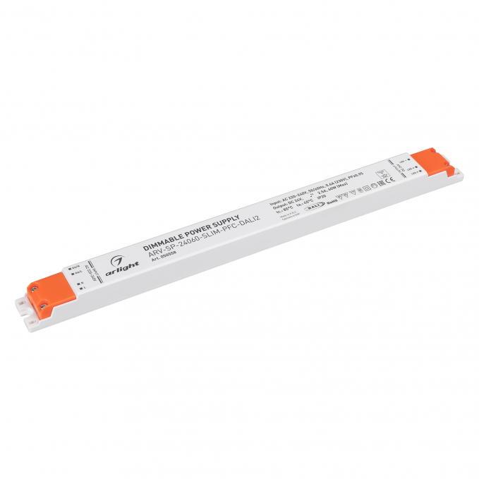 Блок питания ARV-SP-24060-SLIM-PFC-DALI2 (24V, 2.5A, 60W), Arlight, 050558, изображение 1 Блок питания ARV-SP-24060-SLIM-PFC-DALI2 (24V, 2.5A, 60W), Arlight, 050558, изображение 1