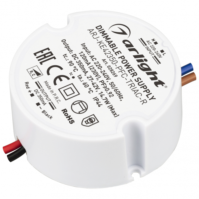 Блок питания ARJ-KE42350-PFC-TRIAC-R (15W, 350mA), Arlight, 028269, изображение 1