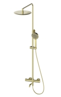 Душевая стойка со смесителем Wonzon & Woghand Stick WW-88739903-BG золото брашированная с термостатом Душевая стойка со смесителем Wonzon & Woghand Stick WW-88739903-BG золото брашированная с термостатом