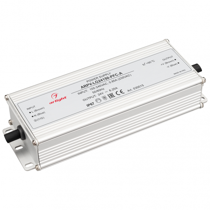 Блок питания ARPV-LG24150-PFC-A (24V, 6.25A, 150W), Arlight, 030015, изображение 1 Блок питания ARPV-LG24150-PFC-A (24V, 6.25A, 150W), Arlight, 030015, изображение 1
