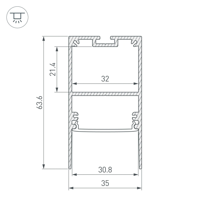Профиль SL-COMFORT-3563-2000 ANOD, Arlight, 033277, изображение 3 Профиль SL-COMFORT-3563-2000 ANOD, Arlight, 033277, изображение 3