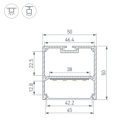 Профиль SL-LINE-5050-3000 ANOD (BY), Arlight, 061754
