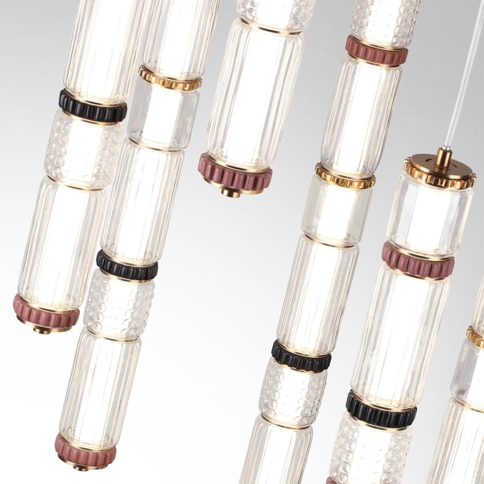 Люстра каскадная LED 210W (30W*7) 4000K COLLIER L-VISION Люстра 043 ODEON LIGHT 5455/210L, композиция 3