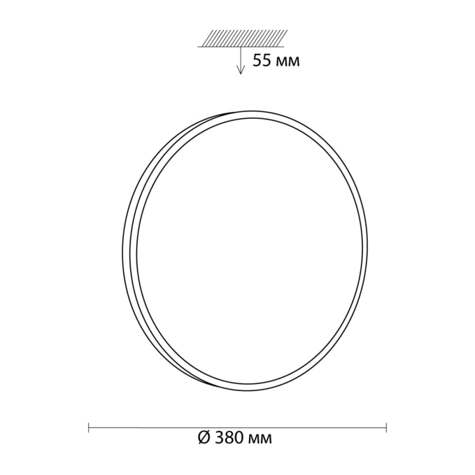 Светильник LED 48Вт 3000-6300K D380 IP43 пульт ДУ LampSmart SMALLI TAN SN 000 СОНЕКС 3012/DL, схема товара Светильник LED 48Вт 3000-6300K D380 IP43 пульт ДУ LampSmart SMALLI TAN SN 000 СОНЕКС 3012/DL, схема товара