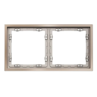 Рамка металлическая на 2 поста, S70 Metal (платина), Voltum, VLSM120210 Рамка металлическая на 2 поста, S70 Metal (платина), Voltum, VLSM120210