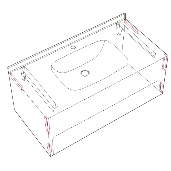 Раковина-моноблок Sapbox SB-WF-CT-80M316 80 см белый мрамор с ящиком Раковина-моноблок Sapbox SB-WF-CT-80M316 80 см белый мрамор с ящиком