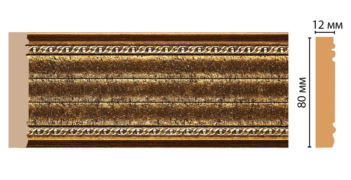 Молдинг Decomaster 150-43, 80x12x2400 мм Молдинг Decomaster 150-43, 80x12x2400 мм