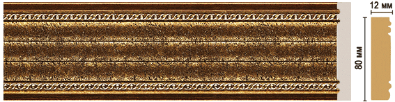 Молдинг Decomaster 150-43, 80x12x2400 мм Молдинг Decomaster 150-43, 80x12x2400 мм