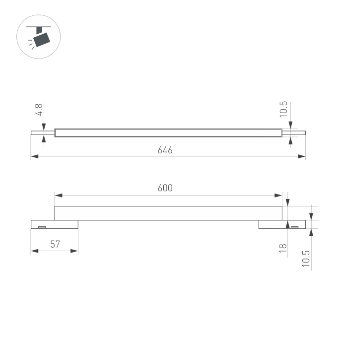Светильник MAG-MICROCOSM-FLAT-L600-16W Day4000 (BK, 100 deg, 24V), Arlight, 043274, изображение 3 Светильник MAG-MICROCOSM-FLAT-L600-16W Day4000 (BK, 100 deg, 24V), Arlight, 043274, изображение 3