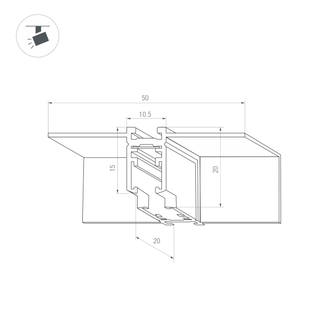 Коннектор угловой MAG-MICROCOSM-CON-FDW-L90-INT (WH), Arlight, 062721, изображение 2