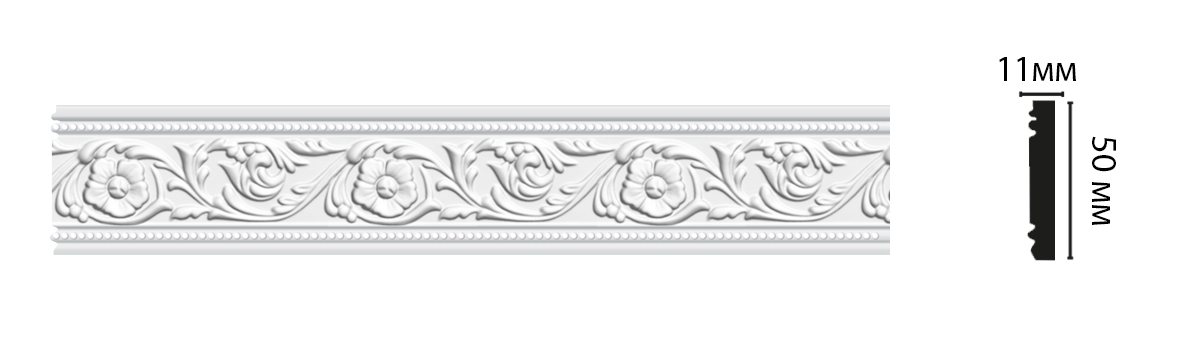 Молдинг c рисунком Decomaster D156AДМ, 50x11x2000 мм Молдинг c рисунком Decomaster D156AДМ, 50x11x2000 мм