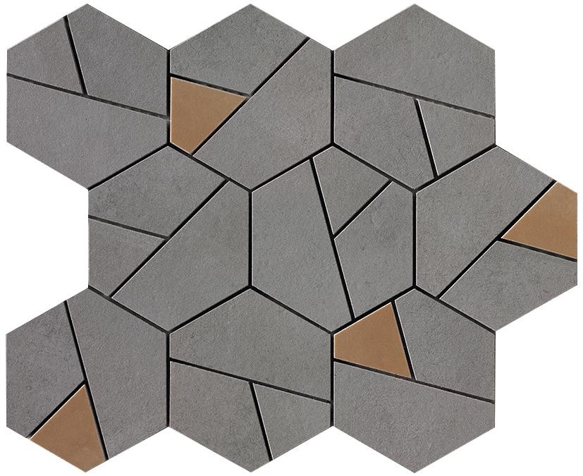 Мозаика Atlas Concorde Boost Smoke Mosaico Hex Yellow 25x28.5, AN68