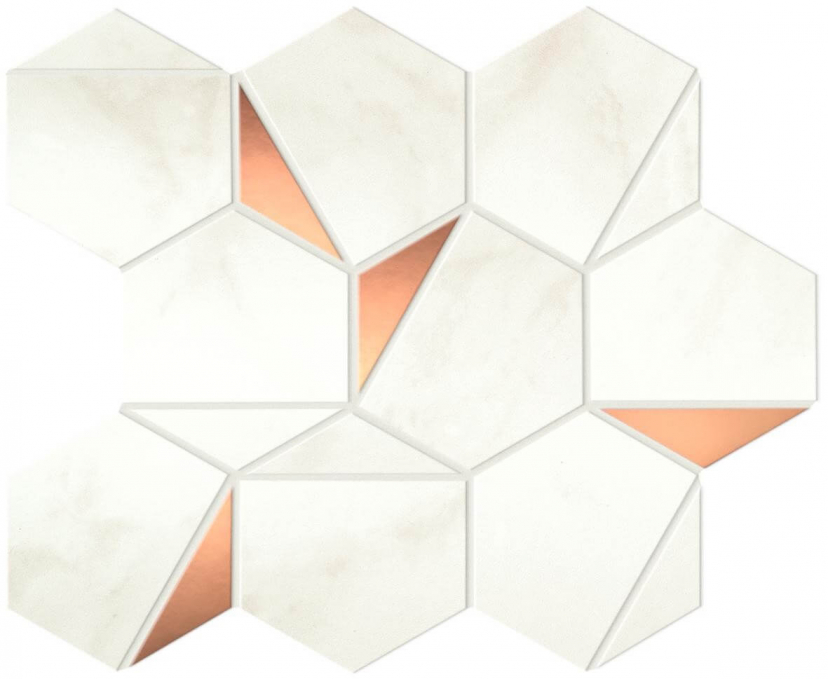 Мозаика Atlas Concorde Marvel Shine Calacatta Delicato Gold Hex Shiny 25.1x29, A4WT Мозаика Atlas Concorde Marvel Shine Calacatta Delicato Gold Hex Shiny 25.1x29, A4WT