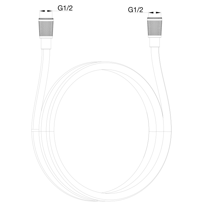Душевой шланг Wonzon & Woghand WW-RG01-800-MW белый матовый Душевой шланг Wonzon & Woghand WW-RG01-800-MW белый матовый