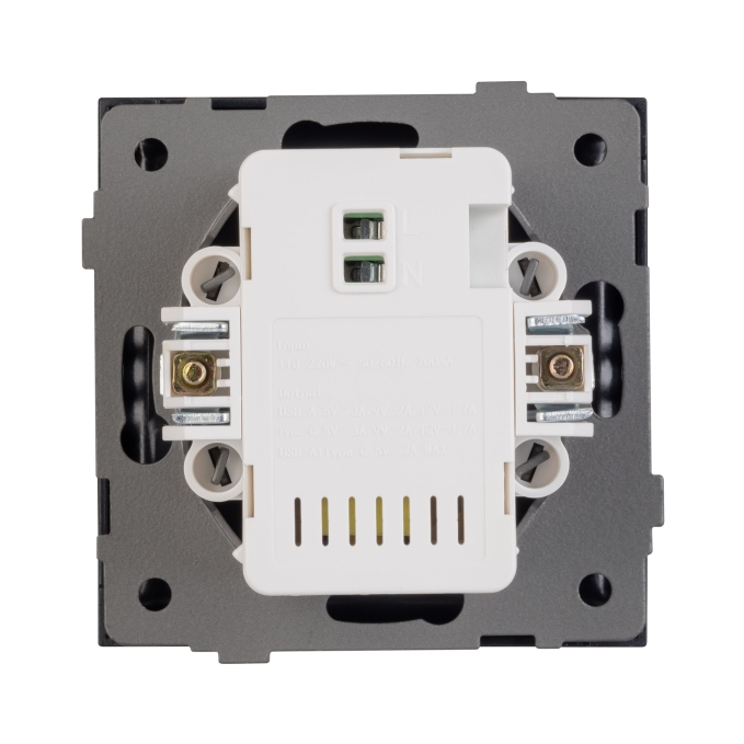 Механизм USB розетки SCT-TENDO-MUAC-PL-BK (5V, 3A, QC3), Arlight, 054095, изображение 4 Механизм USB розетки SCT-TENDO-MUAC-PL-BK (5V, 3A, QC3), Arlight, 054095, изображение 4