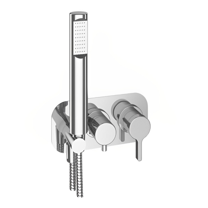 Встраиваемый cмеситель для ванны и душа Webert Coral CO860512015 хром глянцевый