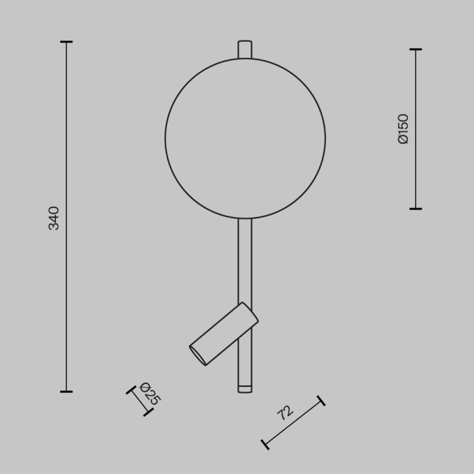 Настенный светильник (бра) Решение / Solution 3000К 9Вт, MOD450WL-L9B3K, изображение 6